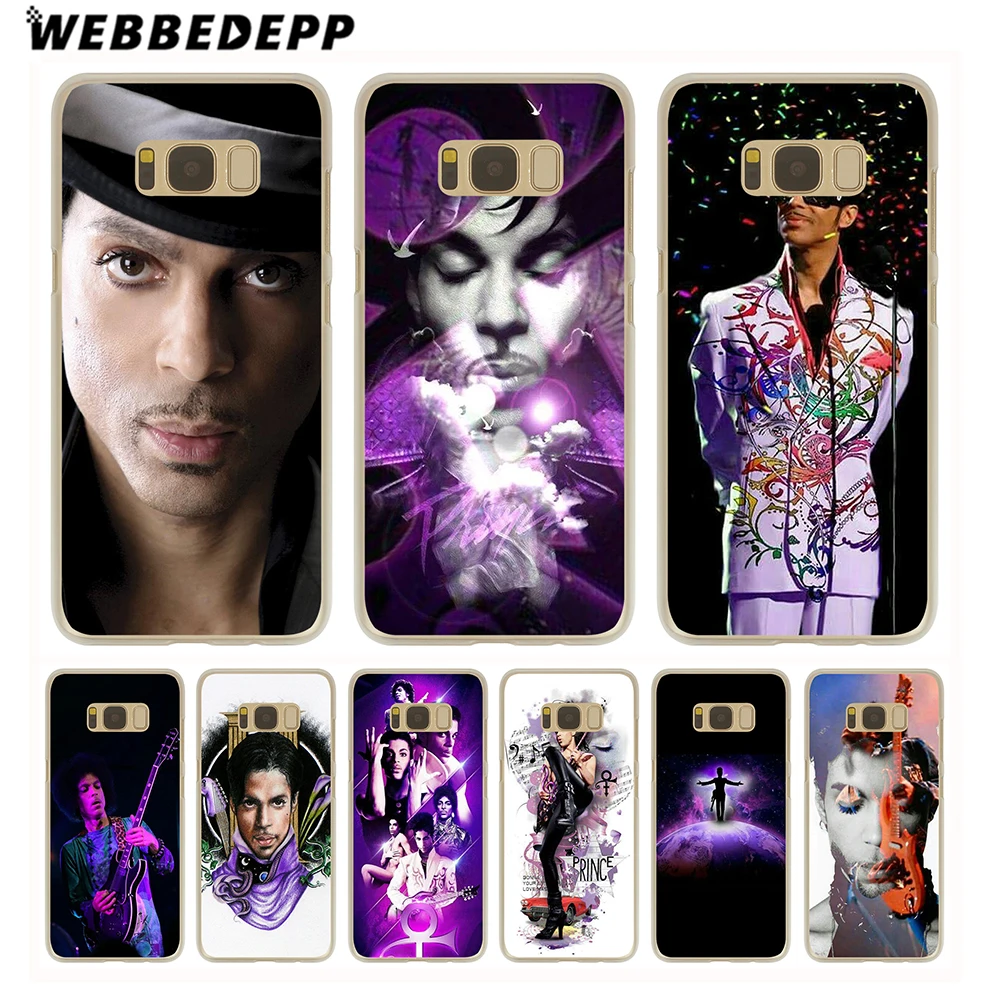 WEBBEDEPP Prince Rogers Nelson Hard Transparent Phone Case for Galaxy