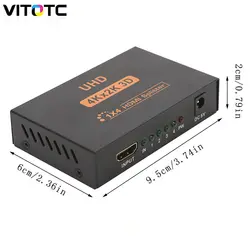 UHD 3D 4 К * 2 К Full HD 1080 P HDMI Splitter 1X4 1 в 4 из порты и разъёмы концентратор ретранслятор усилитель