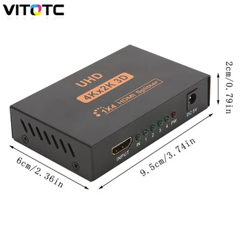 

UHD 3D 4K*2K Full HD 1080p HDMI Splitter 1X4 1 in 4 out Port Hub Repeater Amplifier