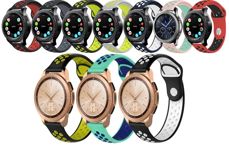 Huawei watch gt band для samsung galaxy watch active gear S3 frontier 46 мм 42 мм S2 classic 20 мм 22 мм ремешок силиконовый браслет