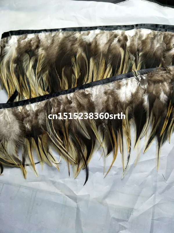 

New wholesale Quality 100 yards natural eagle velvet feathers Ribbon decorative 5-6inch/12-15cm Width diy Clothing accessories