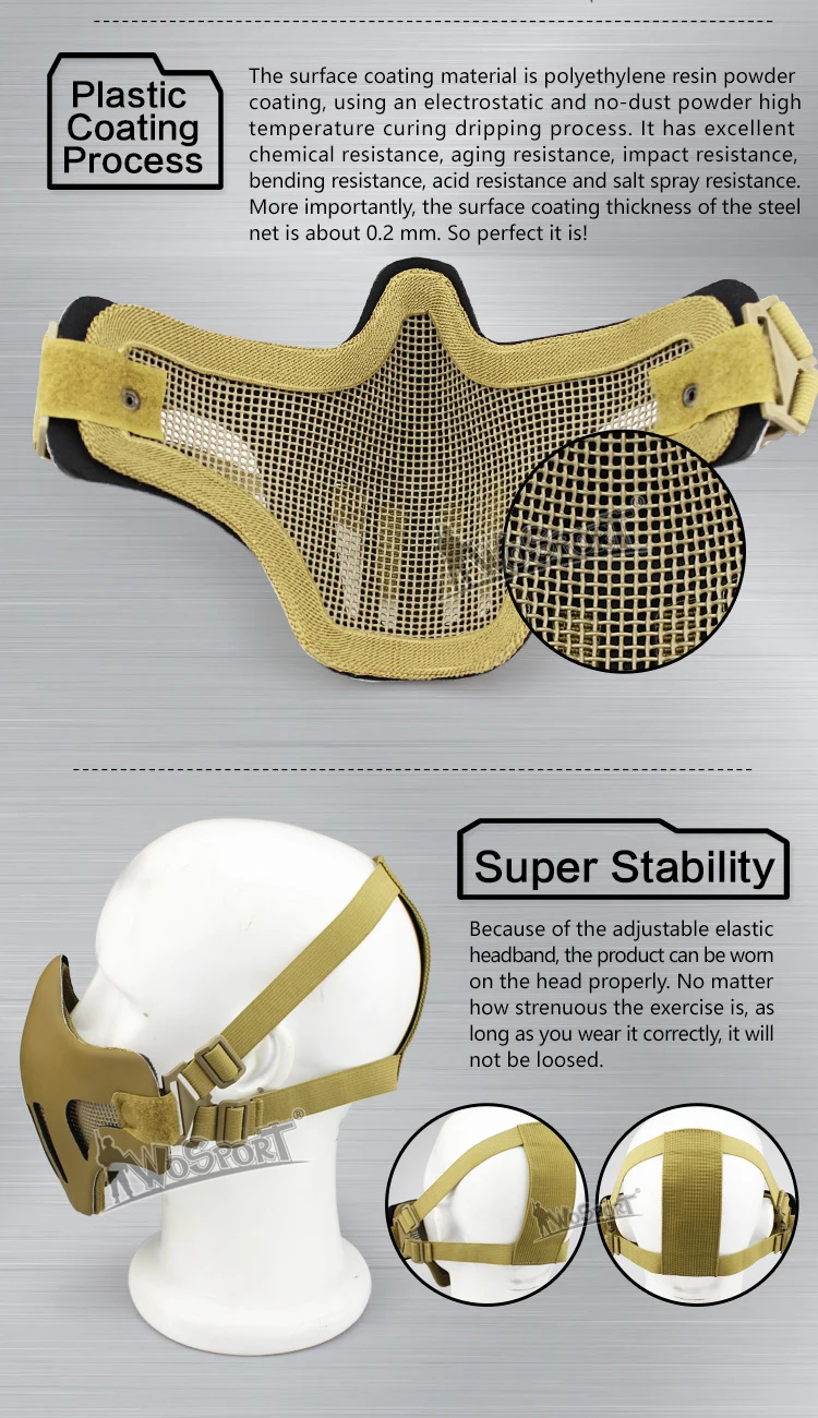 military airsoft AR15 tactical paintball accessories hunting protective V1 Double-band Scouts Mask Improved version with holster HT16-001C (9)