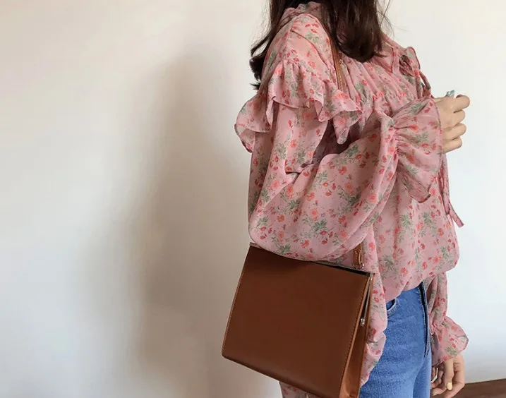 Для женщин рубашки Kawaii для девочек Ulzzang цветочный кружевной воротник