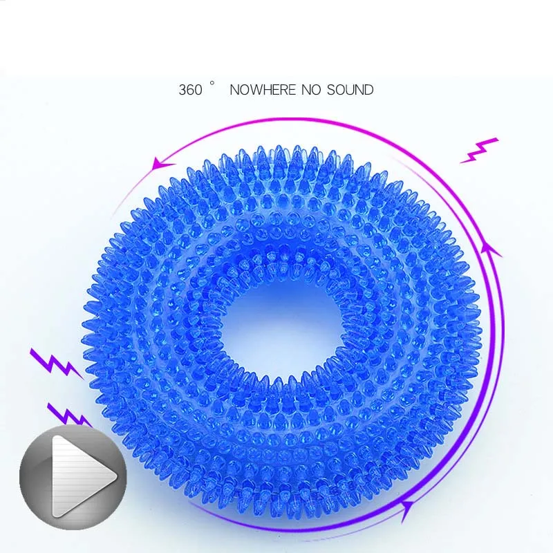 S/L пищалка жевательные игрушки для домашних животных для Золотого ретривера большие собаки тренировка смешная Жевательная колючка круг маленькая звуковая игрушка для собаки Интерактивная