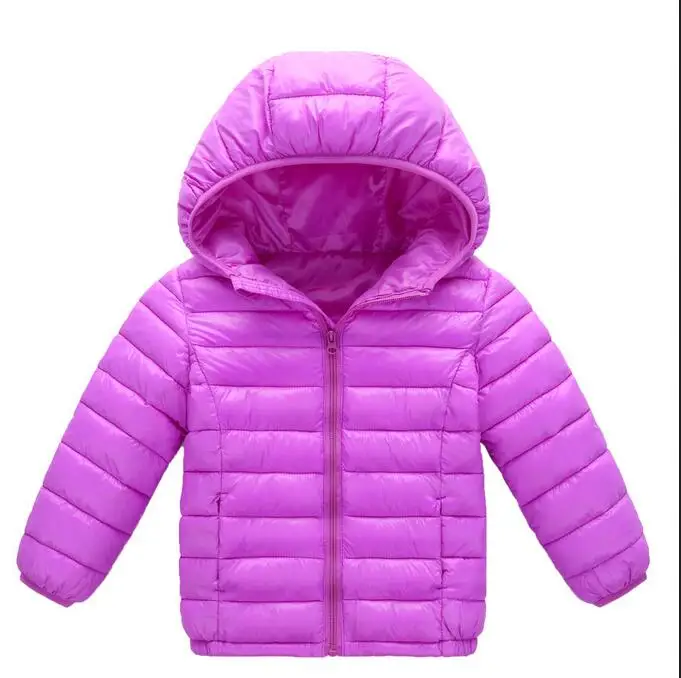 

2018 neon colors Kids Girls Winter long sleeve Cotton Down Jacket Hooded Boys Coat Outwear Thick Parka