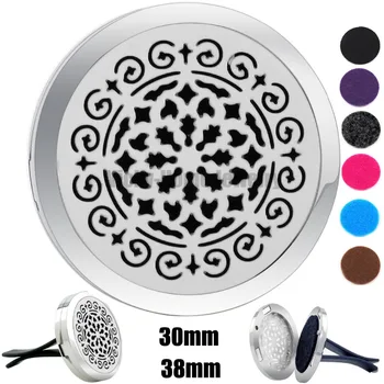 

Magnet 316 Stainless Steel Car Aroma Locket Free Pads Essential Oil Car Diffuser Lockets drop shipping