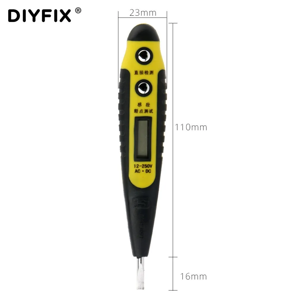 DIYFIX детектор напряжения переменного/постоянного тока тестер ручка цифровой