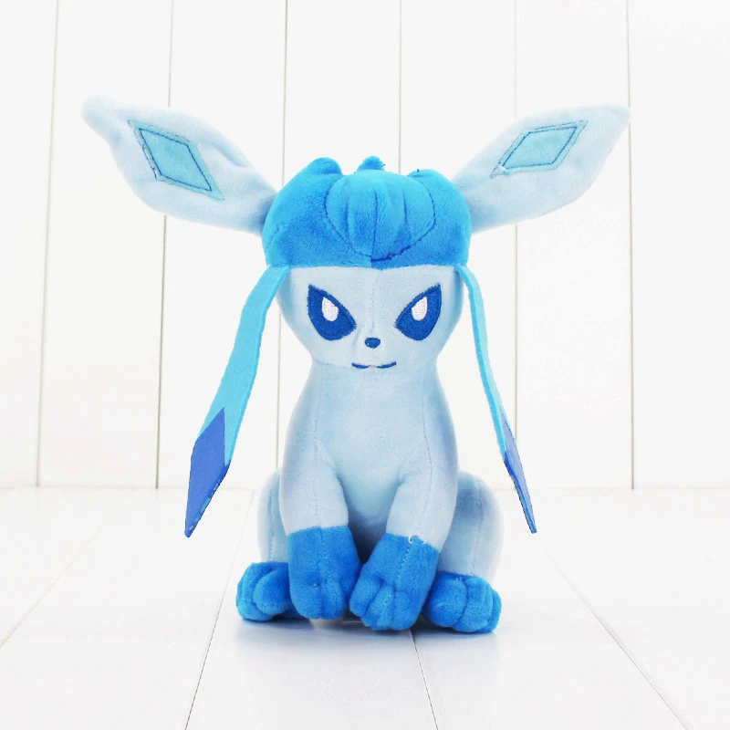 Eevee плюшевые игрушки Sylveon Glaceon Leafeon Umbreon Espeon Jolteon Vaporeon Flareon Мягкая кукла подарок для детей - Цвет: Glaceon