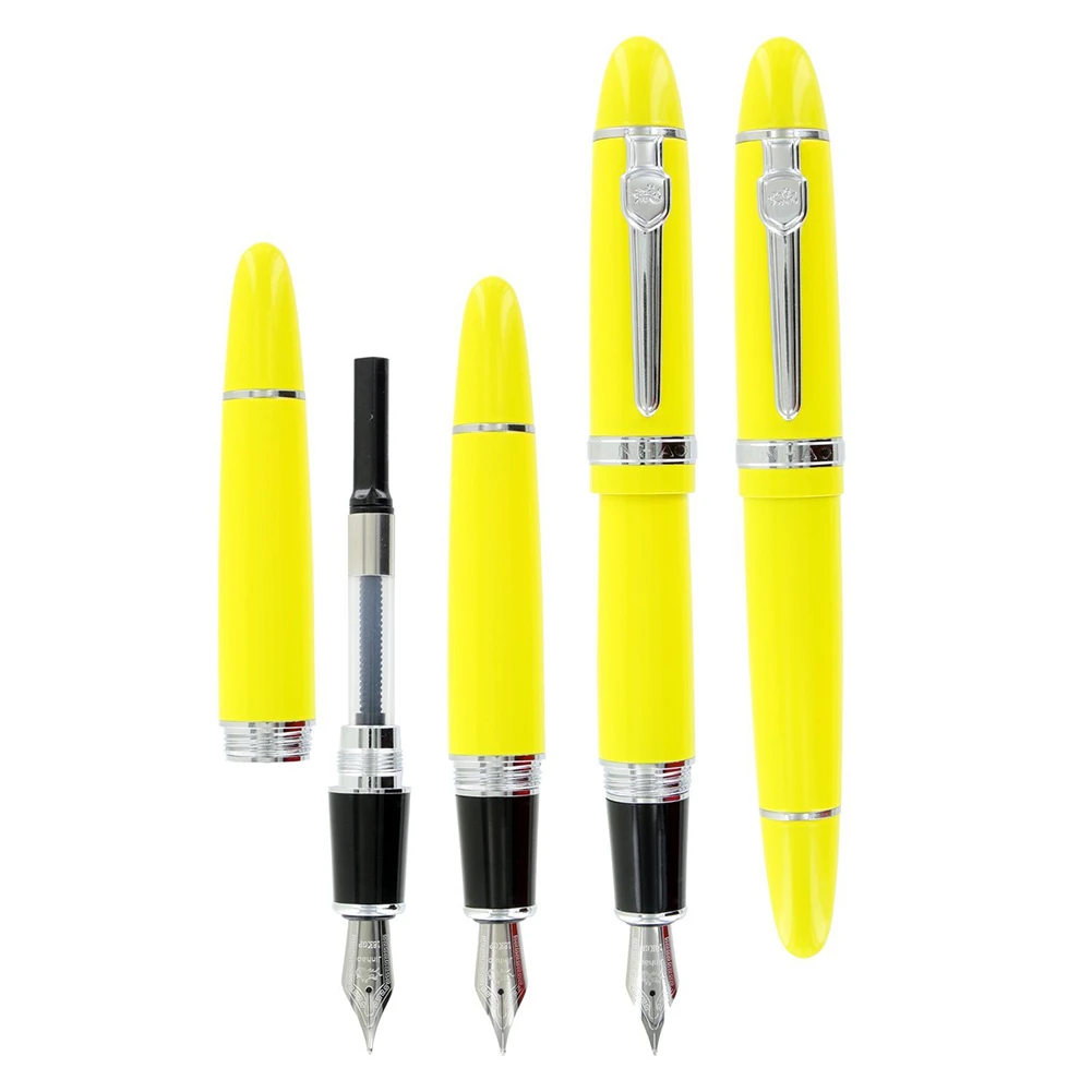 Yellow Доступная Jinhao 159 авторучка Серебряная отделка - Цвет: Yellow
