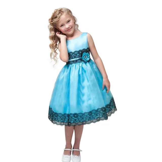 Summer Kids Lace Princess Dresses for Girls Sleeveless Party Dress Girl ...