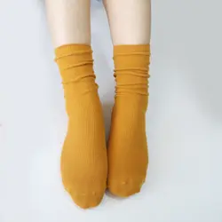 5 пар 2017 новые женские длинные носки однотонные Осенние Зимние удобные дышащие женские носки для женщин хип-хоп креативные носки Meias