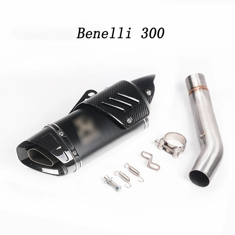 Для Бенелли 300 302 502 600 глушитель для мотоцикла Benelli BN300 JB302 BN302 TRK502 TNT600 Труба среднего звена мотоцикл лазера