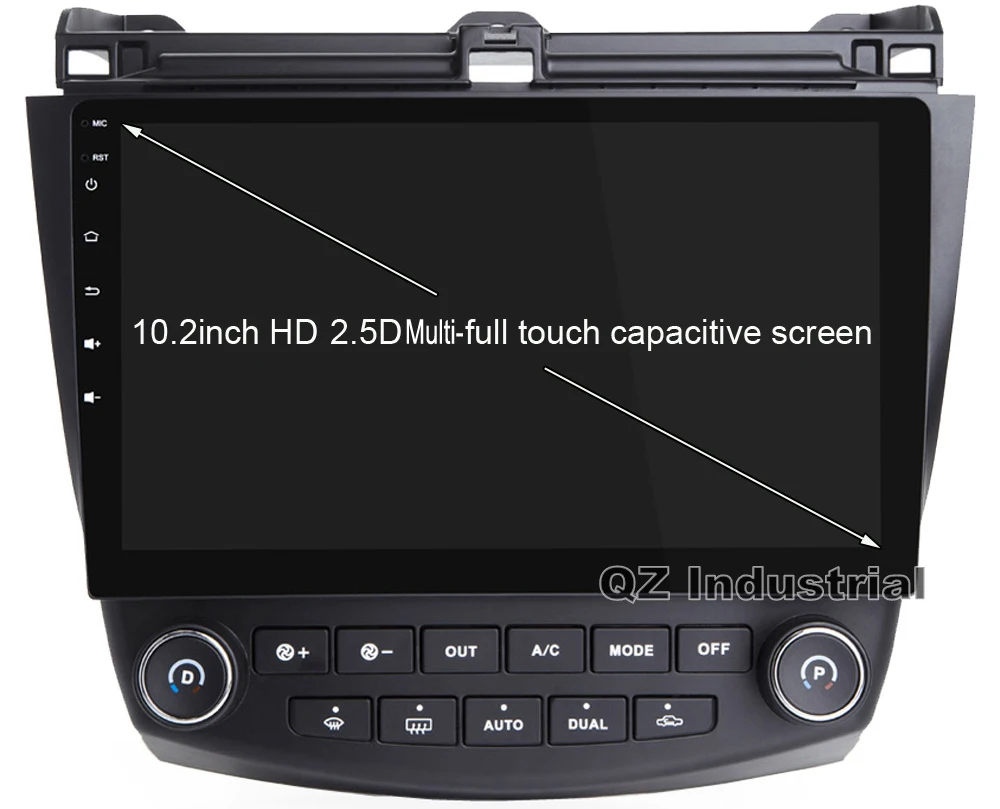 Clearance QZ industrial HD 10.2" 2.5D Android 8.1 T3 for Honda 2004-2007 Accord 7 car dvd player with 3G 4G GPS WIFI BT Radio Navi RDS Map 2