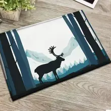 Лесной Олень плюшевый, с принтом коврик для ковров впитывающий напольный декоративный коврик для ванной коврик для дома