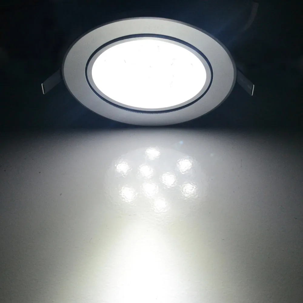 4 шт./лот 3 Вт 5 Вт 7 Вт Светодиодный светильник Встраиваемая потолочная лампа панель светильник точечная лампа+ Драйвер для внутреннего освещения