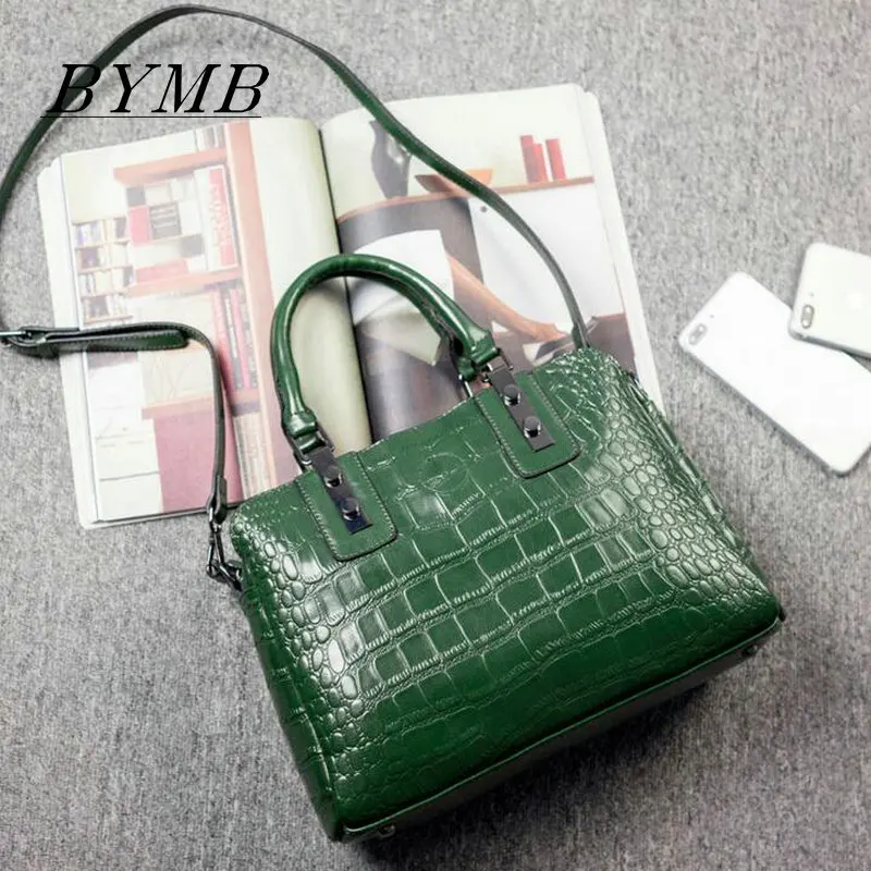 

2017 high quality genuine leather handbag with a shoulder bag with a slanted shoulder Capacity Female Fashion bolsa