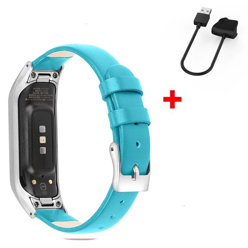 Blue COMLYO L/S USB кабель для зарядного устройства для samsung galaxy SM-R375 ремешок для часов браслет часы Аксессуары для samsung galaxy Band - Цвет: Blue