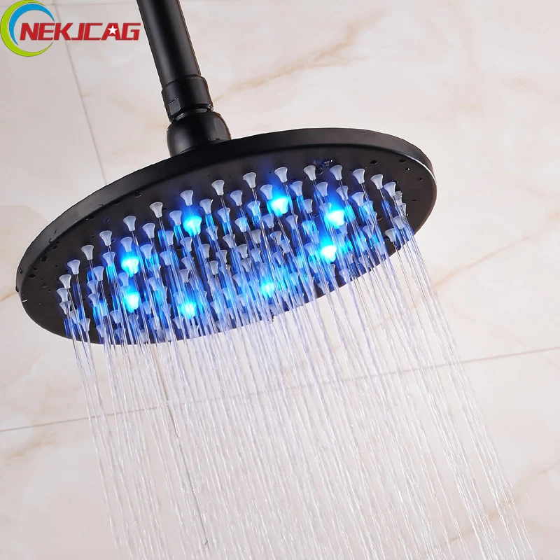 LED Light Ceiling Mounted Oil Rubbed Bronze Head Shower 12 ...