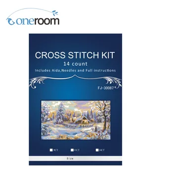 

Oneroom Top Quality Lovely Hot Sell Counted Cross Stitch Kit Winter's Evening Snow Landscapes riolis 142