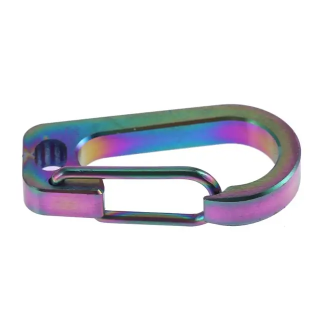 TC4 Carabiner Keychain Buckle EDC Titanium Ti Alloy Waist Belt Clip Anti-lost Keyring Holder Snap Hook Hanger Outdoor Tool 5