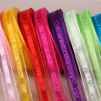 

45Meters/Roll 20mm Transparent Jacquard Organza Ribbons for Wedding Birthday Party Gift Box Wrapping Candy Box Packaging Ribbons