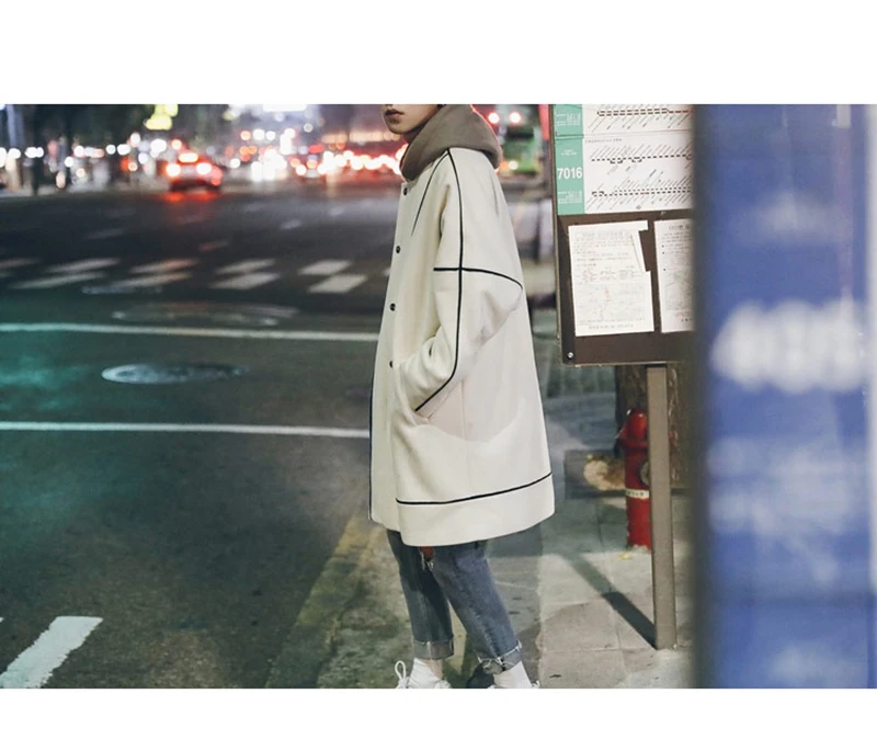 Warm Male Trench Coat Wool Liner Long Thick Fleece Jacket Men Fur Inside Parka Winter Jackets  (46)