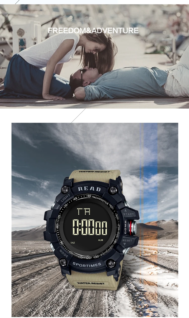luxury brand READ LED digital wristwatches for men waterproof shock resist military watch free shipping 2018 (4)