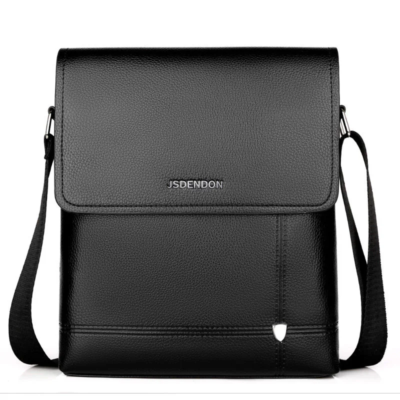 

2020 New Business Travel Men's PU Solid Color Large Capacity Messenger Bag Classic Design Casual High Quality Messenger Bag