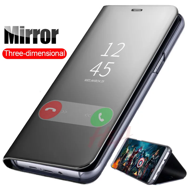 

H&A Mirror Flip Stand Case For Xiaomi Redmi 4A Note 4 4X 6 5A 5 Plus Phone Case For Xiaomi Mi 6X 6 8 SE A1 Note 3 Cover Case