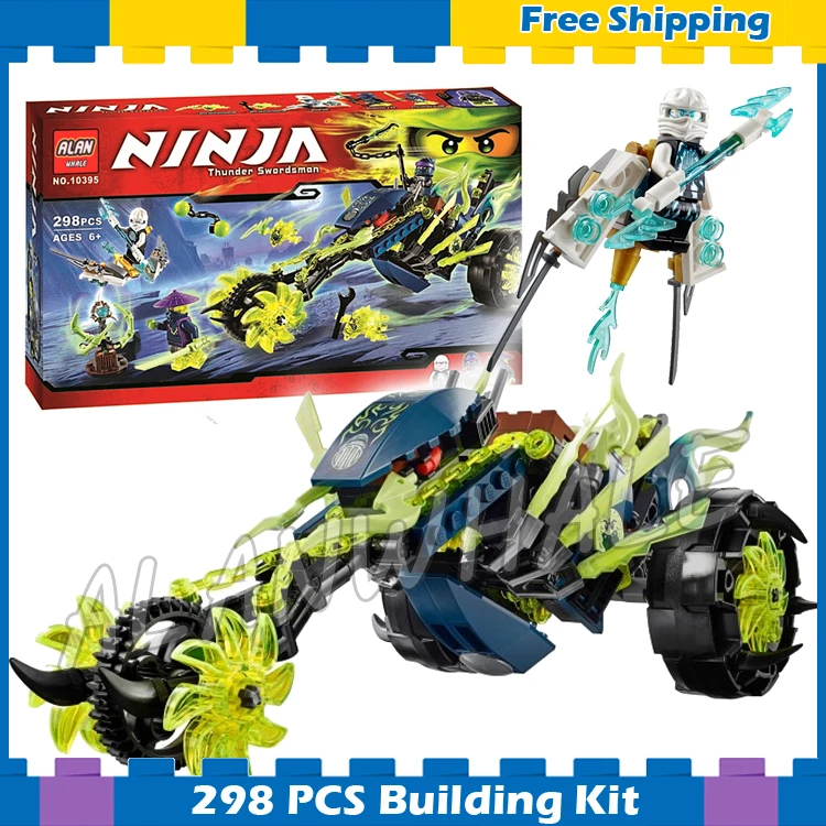 

298pcs 2016 Bela 10395 Ninja Chain Cycle Ambush Motor Masters toys Building Blocks Brick Compatible With Lego