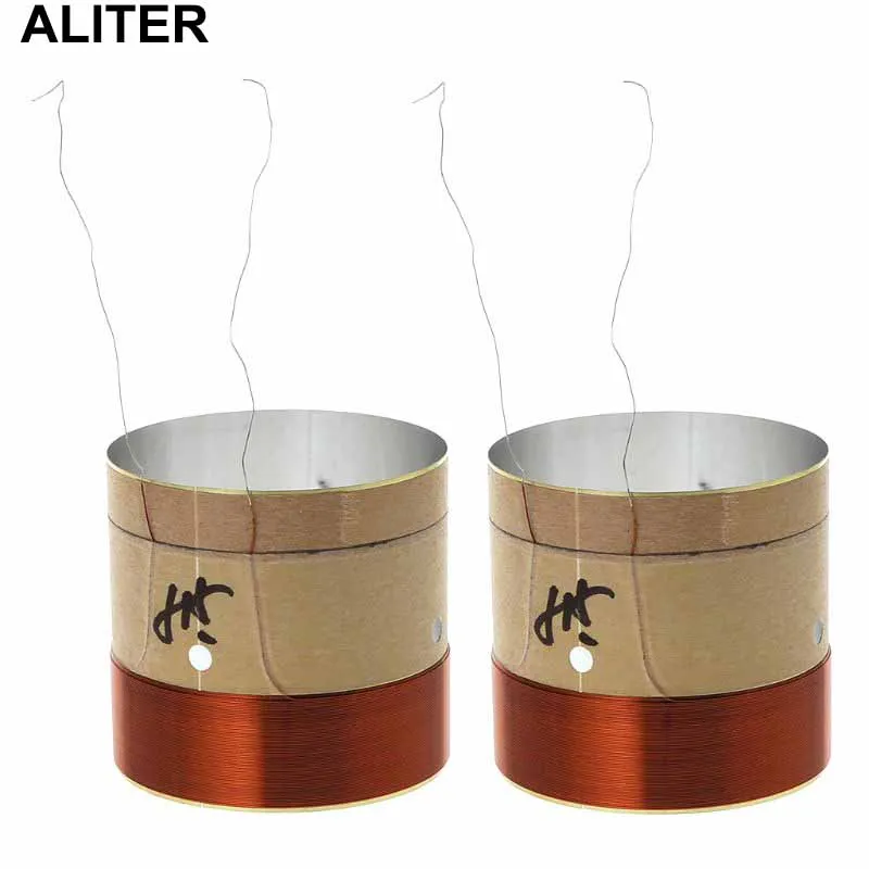 

2Pcs 51.5 Core Woofer Voice Bass Coil ASV White Aluminum for 10" 12" 15" Subwoofer Woofer Sound Speaker DIY Repair Accessories