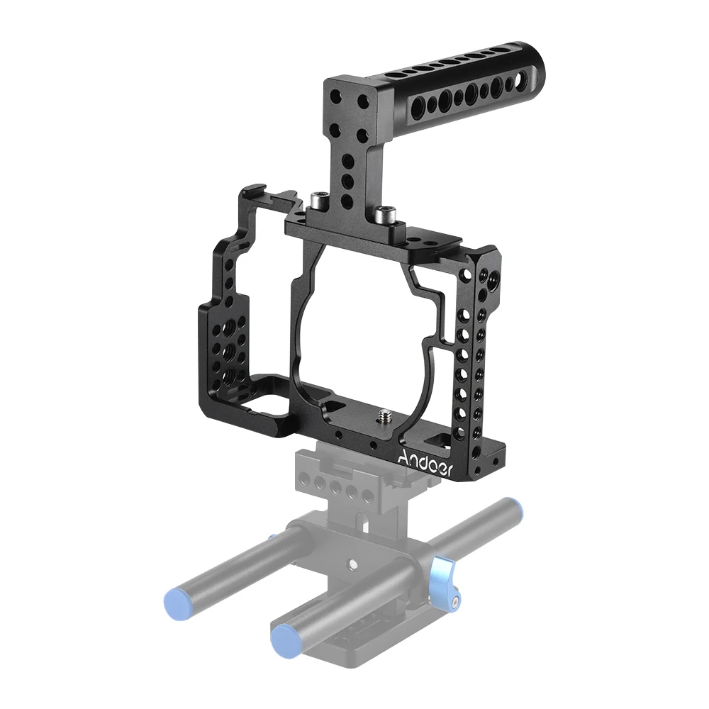 Andoer алюминиевый сплав камера клетка+ верхняя ручка+ стержень комплект базовой плиты Видео решений стабилизатор системы для sony A7/A7R/A7S камера