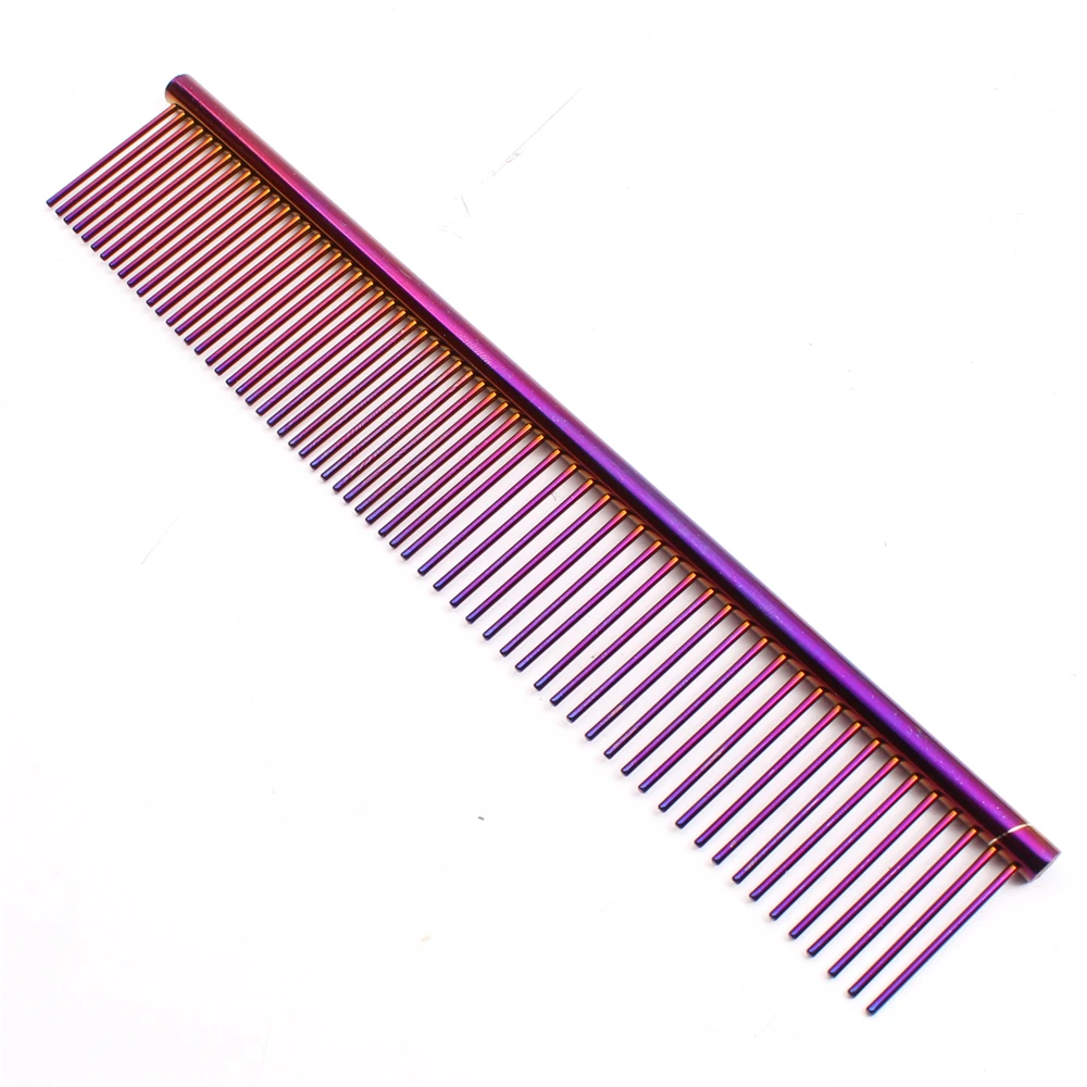 Z3003 4 шт. набор 7 ''фиолетовый Сталь гребень + ножницы + истончение ножницы + до Изогнутые Ножницы Профессиональные домашние животные волос