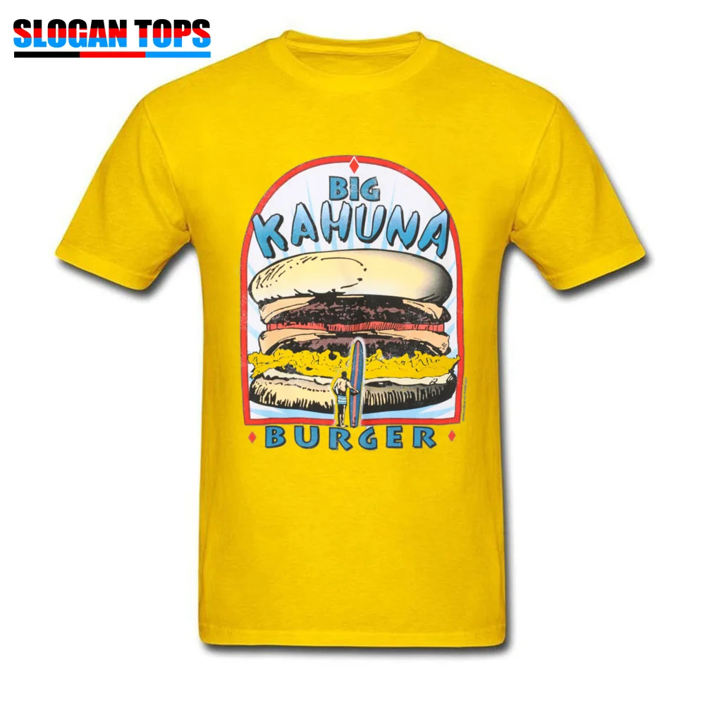 Big Kahuna Burger -5773 Tops Tees Special Round Neck Unique Short Sleeve Pure Cotton Men Tshirts Print T Shirt Big Kahuna Burger -5773 yellow