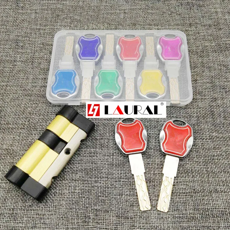 Description Picture 3 of itemC-Class Colorful Key Six Track  Lock Cylinder AB Key Anti-Theft Pure Brass Gate Door Lock Handle Bedroom Extended
