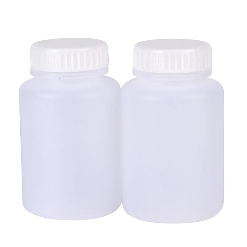 2 шт 100 мл прозрачный пластиковый цилиндр в форме хранилище для химикатов бутылка реагента