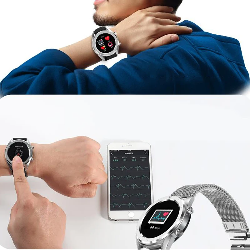 Smart Watch Bracelet IP68 Waterproof Sport Fitness Tracker Heart Rate Monitor Bluetooth Business touch screen Sports Watches men