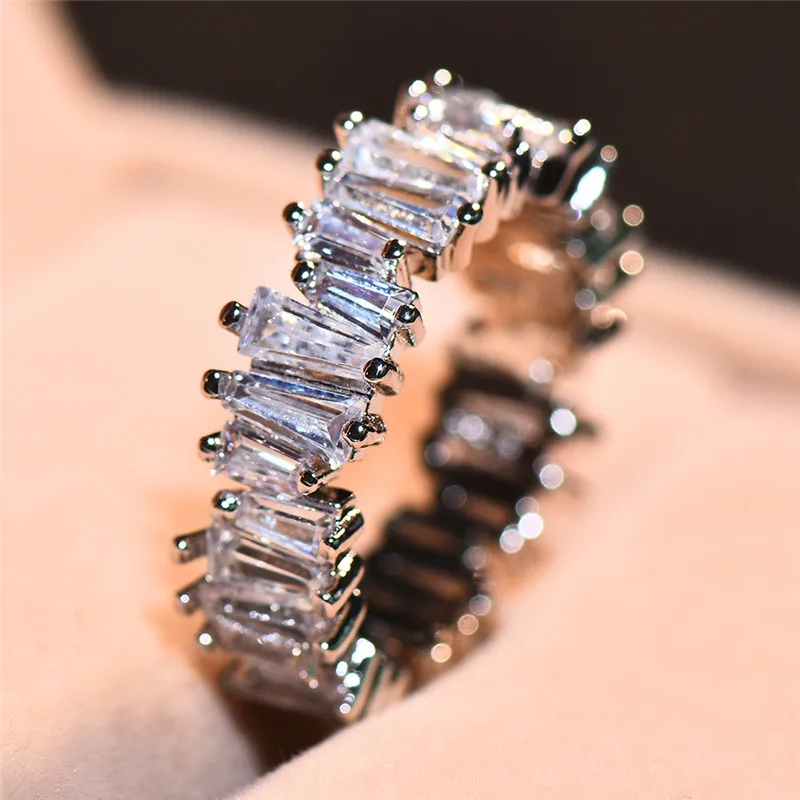 

Luxury Crystal Zircon Stone Ring Cute Boho Female Silver Gold Color Bridal Ring Promise Engagement Rings For Women