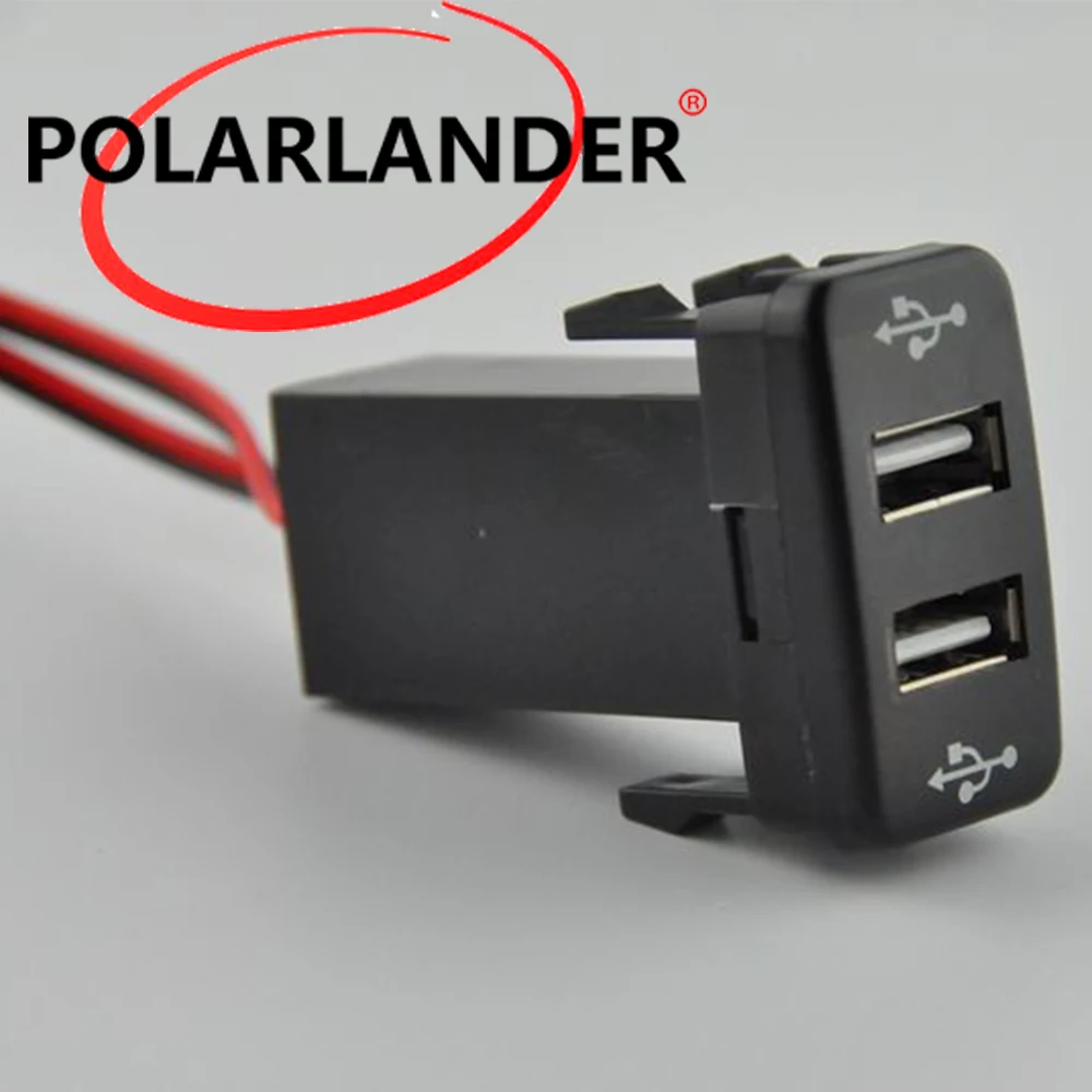 ABS двойной зарядное устройство USB разъем приборной панели 12 В 2.1A телефон зарядное устройство разъем интерфейса автомобильное зарядное