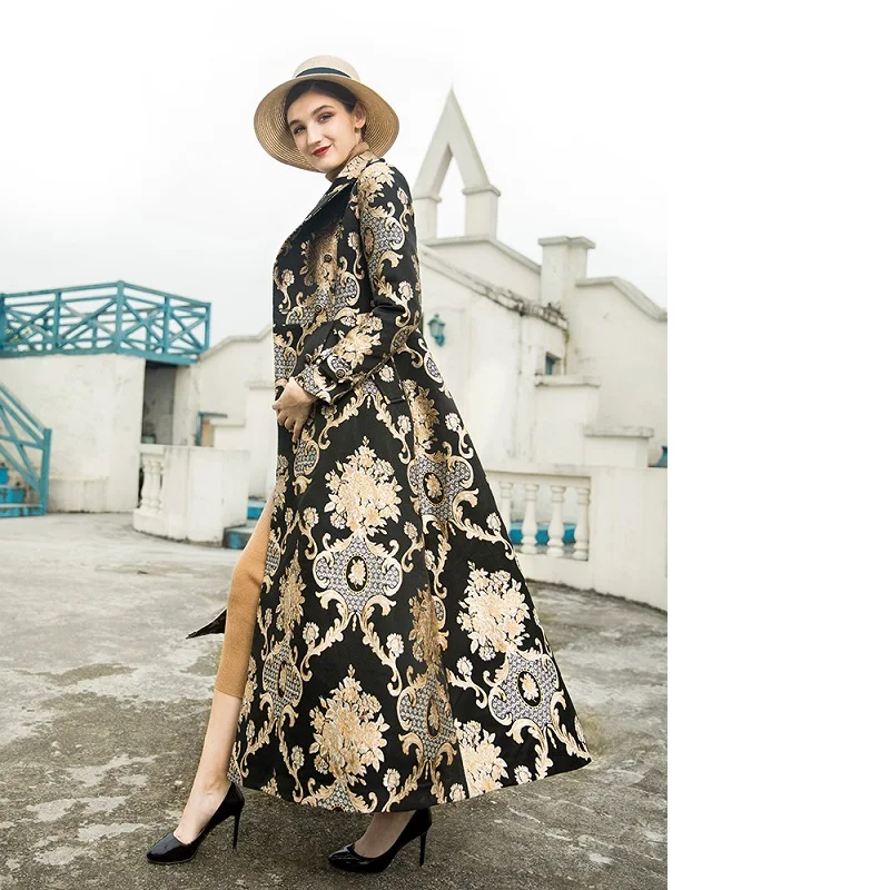 Imprimer Coupe Manteau vent La Femmes Vintage Tranchée X Mode Plus 2019 Casual Printemps longue Automne Casaco Survêtement Feminino Taille qwaRnR87