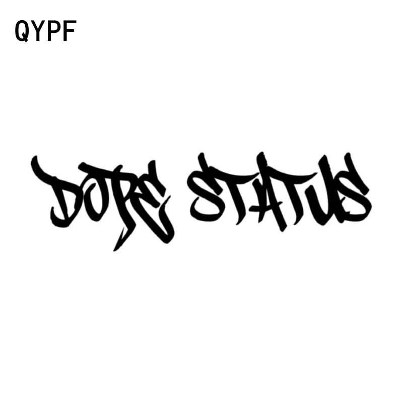 

QYPF 16CM*4.6CM Fashion DOPE STATUS Vinyl Motorcycle Car Sticker Waterproof Decal Black Silver C15-2056