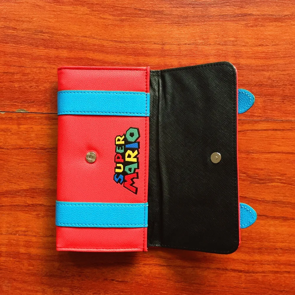 Classics Game Super Mario Bros Denim Long Wallet Holder Credit Card Wallet Clutch Purse PU wallets L059