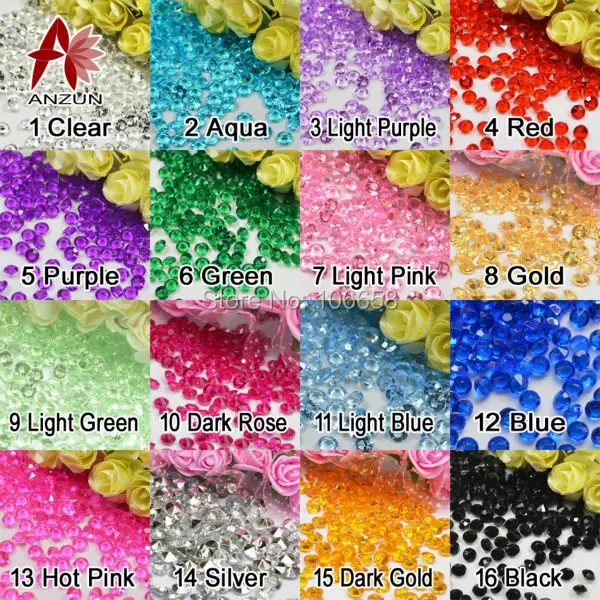 

1000pcs 4.5mm Wedding Party Diamond Confetti Wedding Table Scatter Banana Yellow light gold