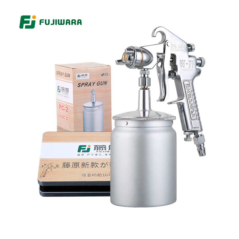 FUJIWARA W-71G Professional Lacquer gun Pneumatic Varnish Spray Gun Highly Atomized Furniture, Wooden Furniture Automobile