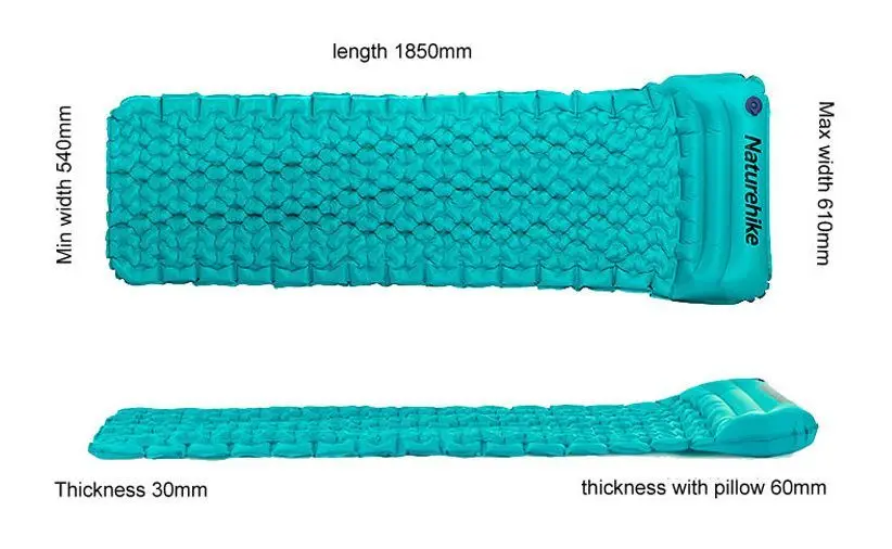 Special  1Pair Sleeping bag mats Camping Tent Inflating Thermarest Rectangle Air Mattress Sleeping Mat Pad A