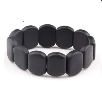 

Hand Row bracelet bangle Real black jade Byanshi Men Natural stone needle sibin bian stone bracelets /healthcare treatment