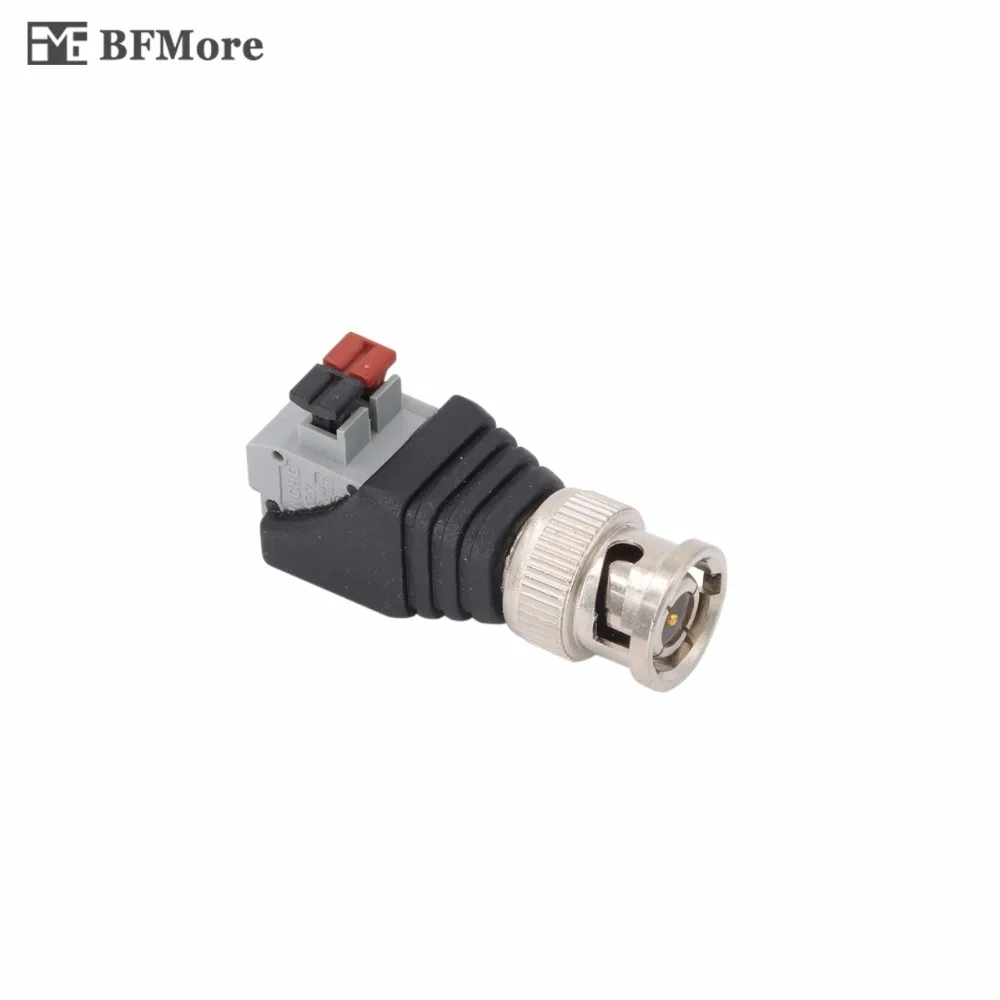 BFMore 018 BNC Male Plug Push Fastening Type 12V Connector CCTV Cameras