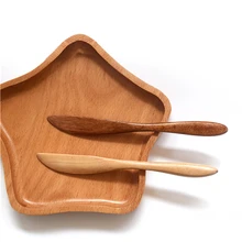 Японский деревянный нож для джема маска нож масло салат паста покрытие деревянные столовые приборы масло нож деревянные ножи