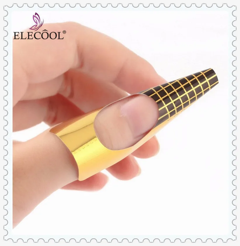 ELECOOL 50PCS Nail Form Tips Nail Art Guide Form for Acrylic UV Gel Tip