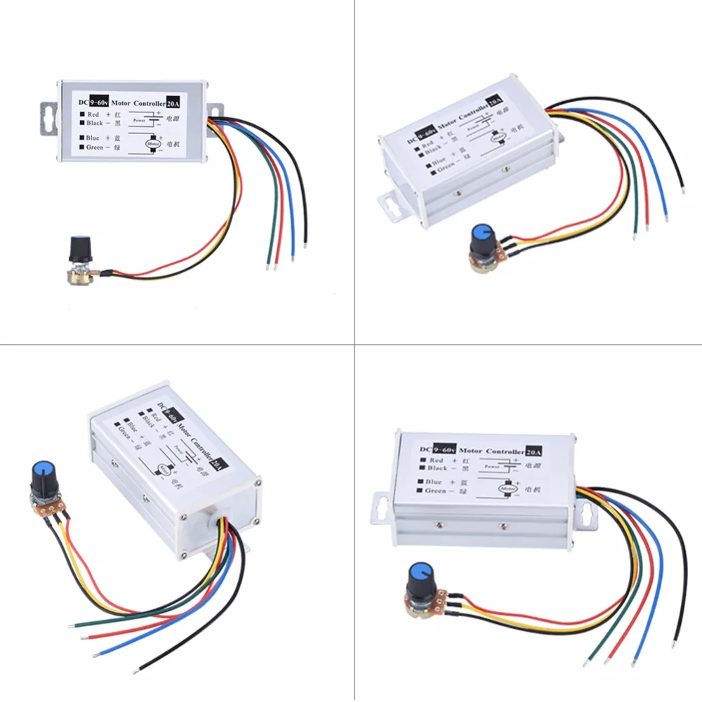 ШИМ DC 9 60 в 20A 1200 Вт 25 кГц регулятор скорости двигателя Переключатель|Инструменты